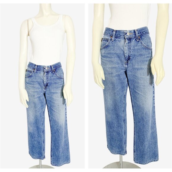 Vintage Faded Medium Blue LEE Jeans / Size 34 waist / size Medium - Picture 1 of 10